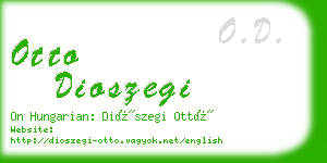 otto dioszegi business card